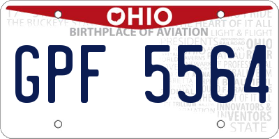 OH license plate GPF5564
