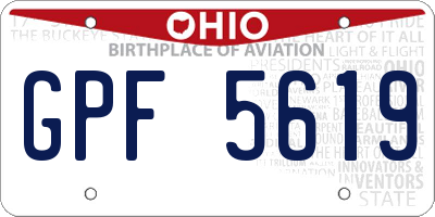 OH license plate GPF5619