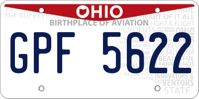 OH license plate GPF5622