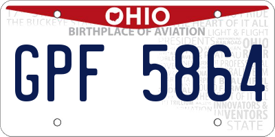 OH license plate GPF5864