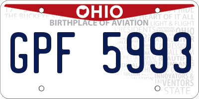 OH license plate GPF5993