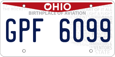 OH license plate GPF6099