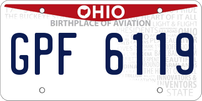 OH license plate GPF6119
