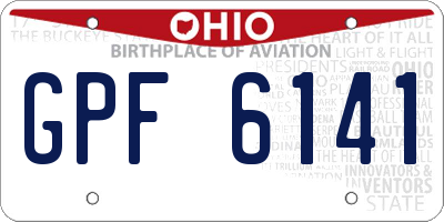 OH license plate GPF6141