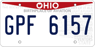 OH license plate GPF6157