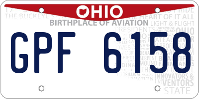 OH license plate GPF6158