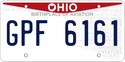 OH license plate GPF6161