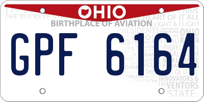 OH license plate GPF6164