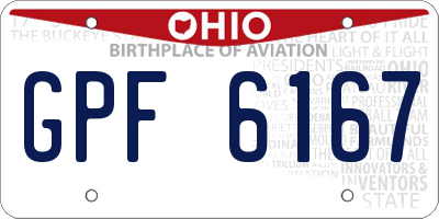 OH license plate GPF6167