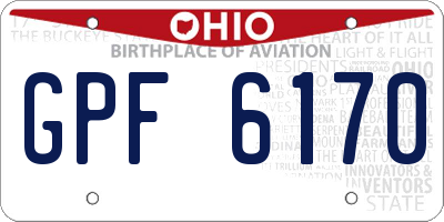 OH license plate GPF6170