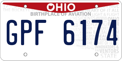 OH license plate GPF6174