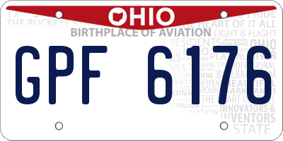 OH license plate GPF6176