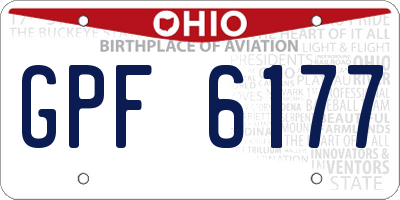 OH license plate GPF6177