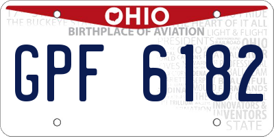 OH license plate GPF6182