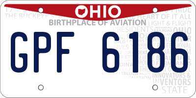 OH license plate GPF6186