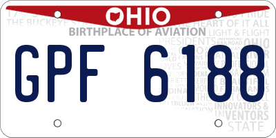 OH license plate GPF6188