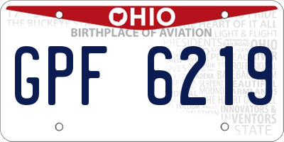 OH license plate GPF6219