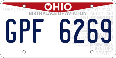 OH license plate GPF6269