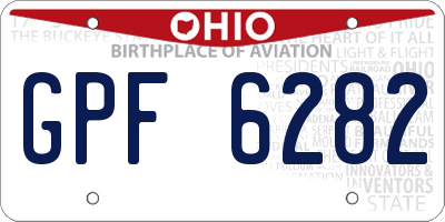 OH license plate GPF6282