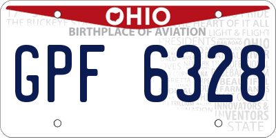 OH license plate GPF6328