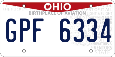OH license plate GPF6334
