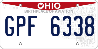 OH license plate GPF6338