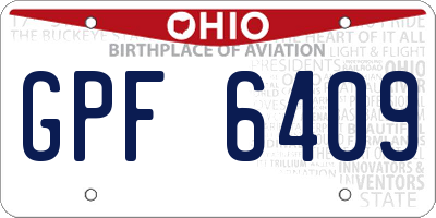 OH license plate GPF6409