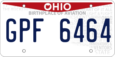 OH license plate GPF6464