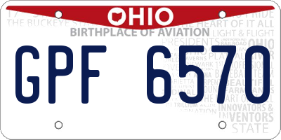 OH license plate GPF6570