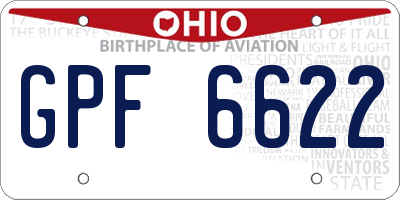 OH license plate GPF6622
