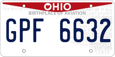OH license plate GPF6632