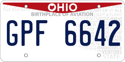 OH license plate GPF6642