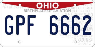 OH license plate GPF6662
