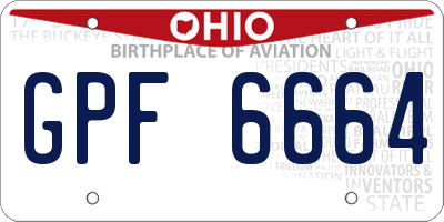 OH license plate GPF6664
