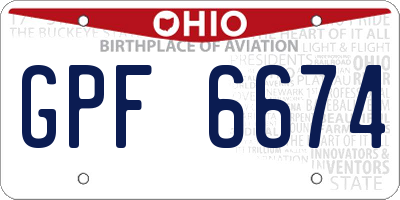 OH license plate GPF6674