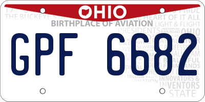 OH license plate GPF6682