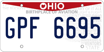OH license plate GPF6695