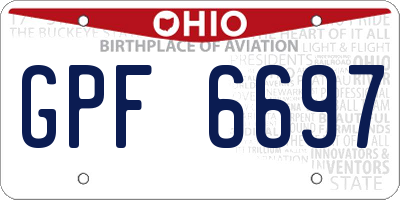 OH license plate GPF6697