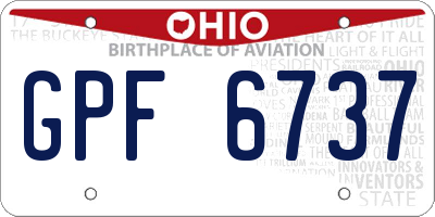 OH license plate GPF6737