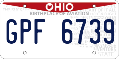 OH license plate GPF6739