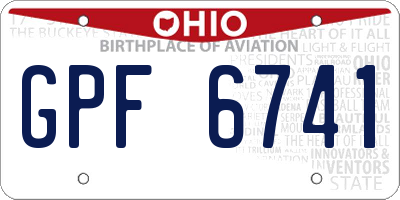 OH license plate GPF6741