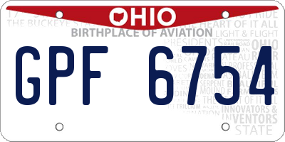 OH license plate GPF6754