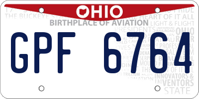 OH license plate GPF6764