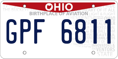 OH license plate GPF6811