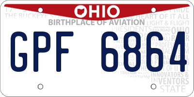 OH license plate GPF6864