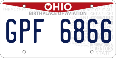 OH license plate GPF6866