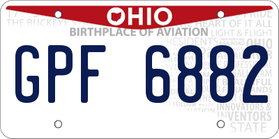 OH license plate GPF6882