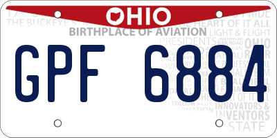 OH license plate GPF6884