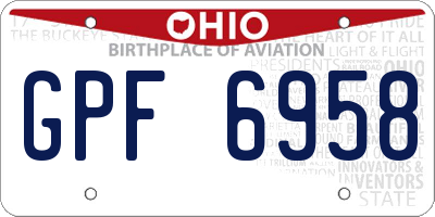 OH license plate GPF6958