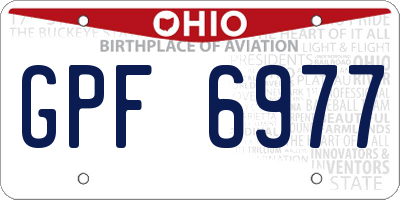 OH license plate GPF6977